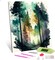 Diamond Art Kits for Adults, Watercolor Forest Diamond Art Kit Abstract Diamond Art Painting Natures Landscape Diamond Art Painting Full Drill Painting with Diamonds Kits, 12x16 Inches